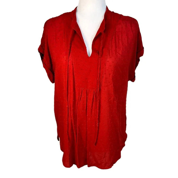 NORDSTROM Pleione Nubby V Neck Blouse - medium - Picture 1 of 10